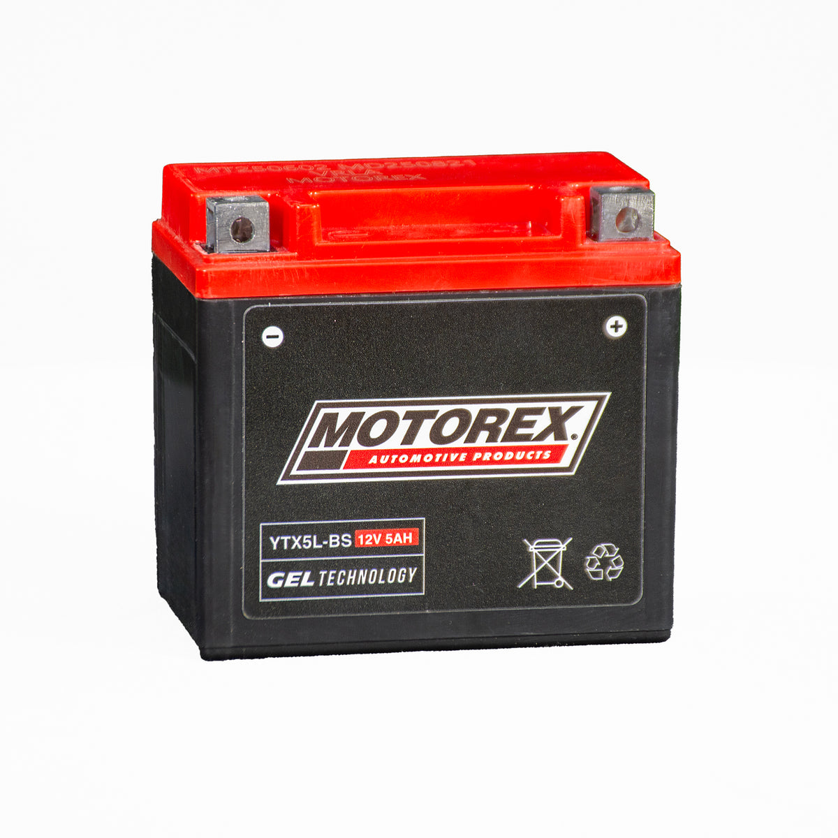 BATERIA MOTOREX PARA MOTO YTX5L-BS DERECHA (-+) 12V - 5AH GEL |LARGO: 113MM - ANCHO: 70MM - ALTO: 109MM|