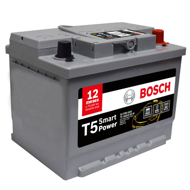 BATERIA BOSCH® T5 - 55 PRO SMART POWER (+ -) INVERSA 45AH