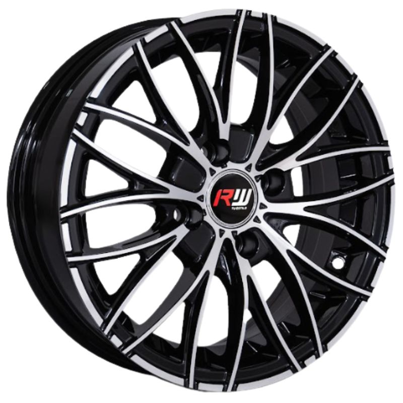 RW® - 14X6.0 4X100 ET35  CB73.1 BLACK MACHINE