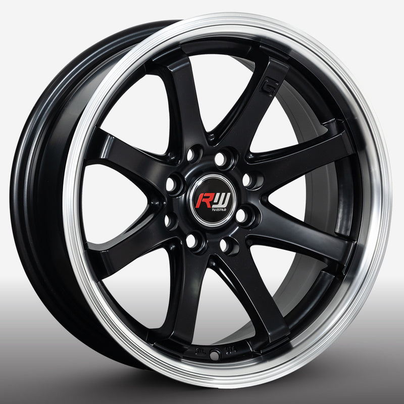 RW® - 15X8.0 4X100/4X114.3 ET15 CB73.1 SMATE BLACK LP