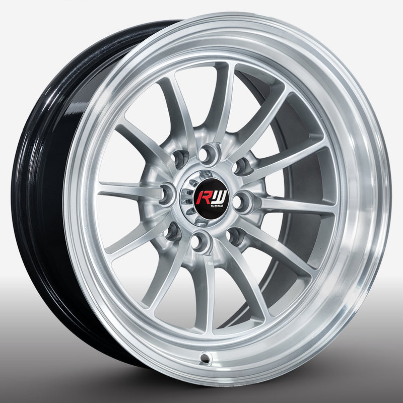 RW® - 15x8.25 4X100/4X114.3 ET20 CB73.1 HYPER SILVER /LIP