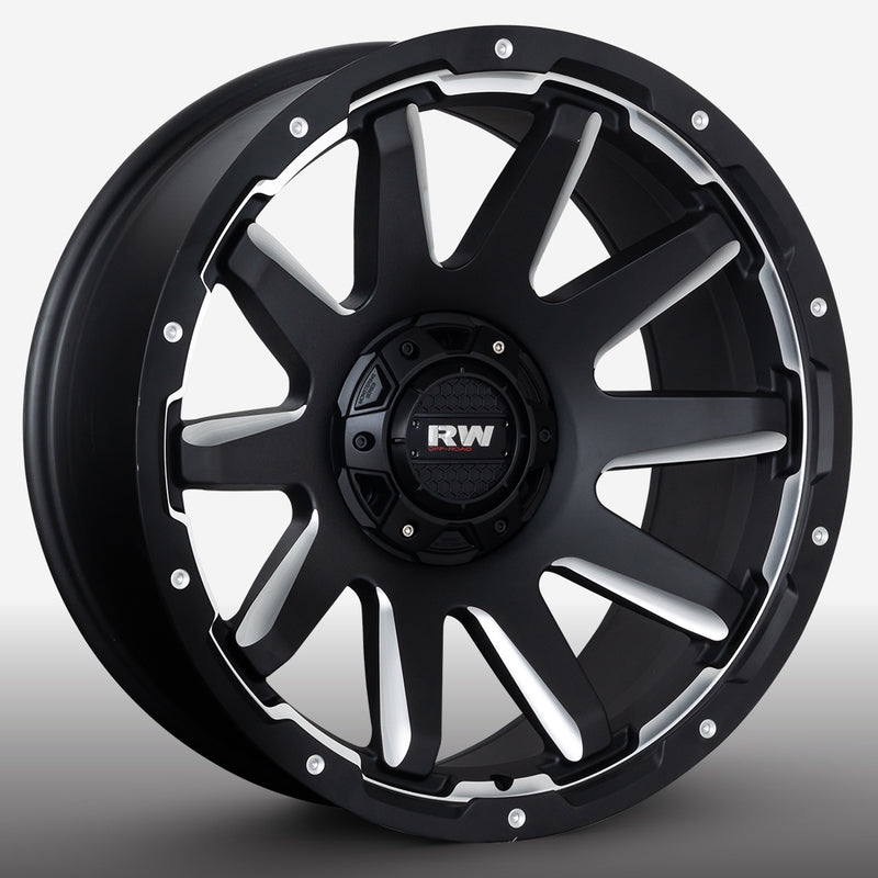 RW® - 20x10 6X135 ET-18 CB87.1 SATIN BLACK/MILLING/MILLED