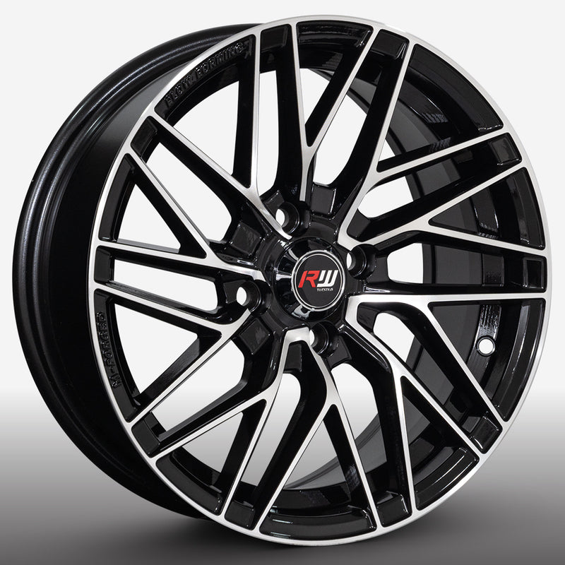 RW® - 15x7 4X100 ET30 CB73.1 BLACK MACHINE