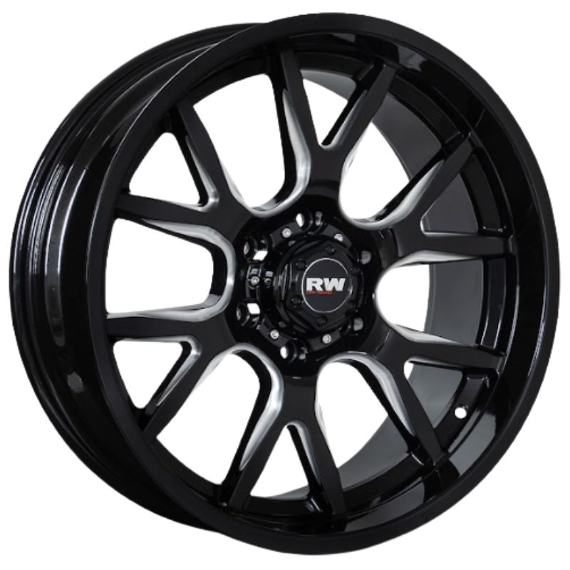 RW® - 20X9.5 6X139.7 ET15 CB110 BLACK MILLING
