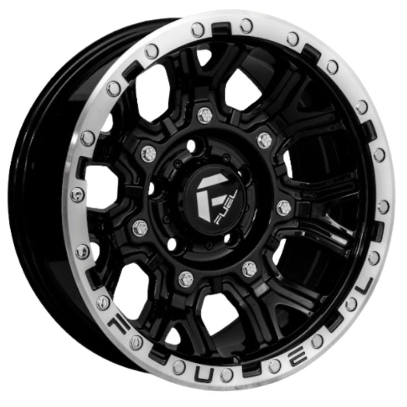 RW® - 16X8.0 5X127 ET0 CB78.1 BLACK RING POLISHED-RIVETS