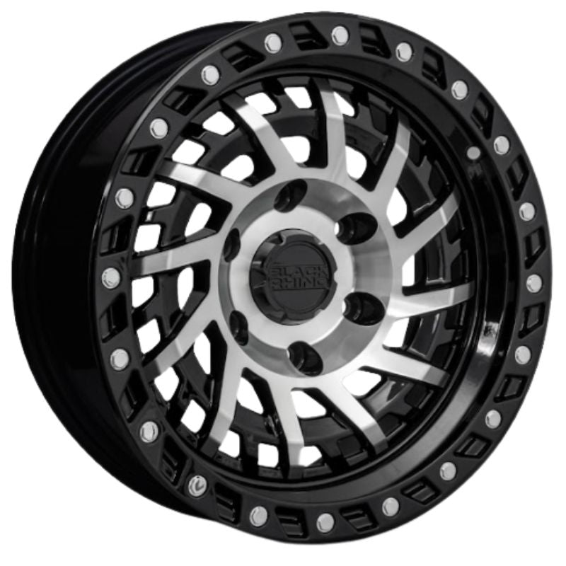RW® - 16X8.0 6X139.7 ET0 CB110 BLACK MACHINED-RIVETS