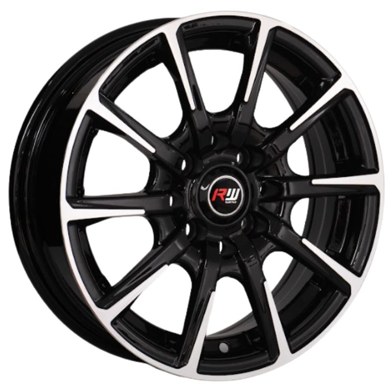 RW® - 14X6.0 4X100/4X114.3 ET20 CB73.1 BLACK MACHINE