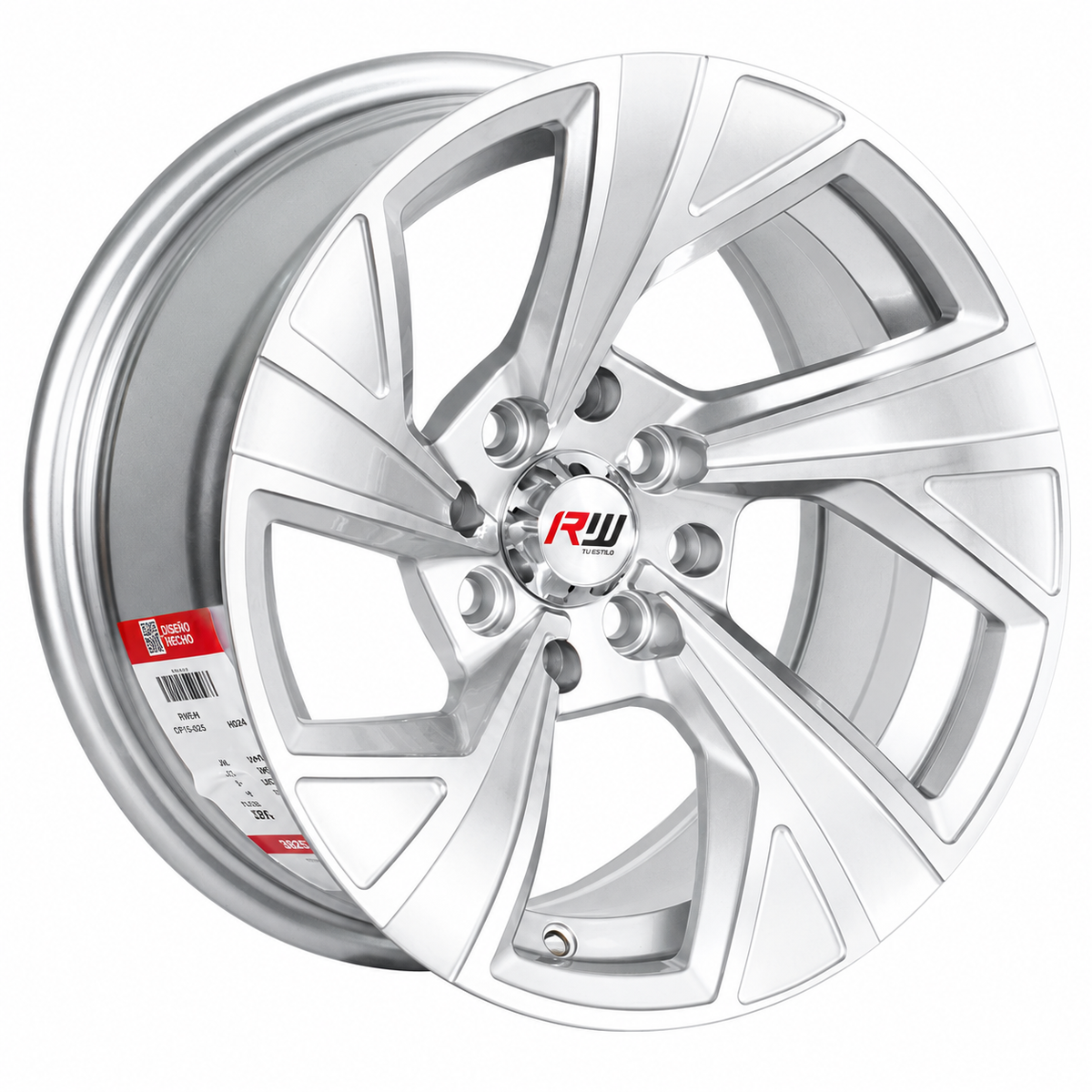 Aro RW® - 14X7 100/114.3X8 ET-10 CB73.1 HYPER SILVER MACHINE - SKU 803.3825