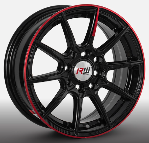 ARO 14X6 100/114.3X8 ET35 CB73.1 BLACK/LINE RED