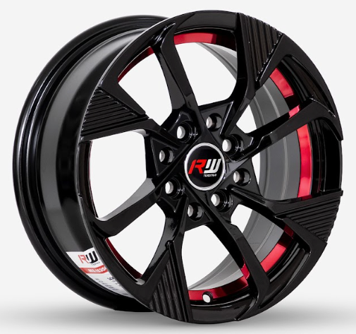 ARO 14X6 100/114.3X8 ET35 CB73.1 BLACK/UNDERCUT RED