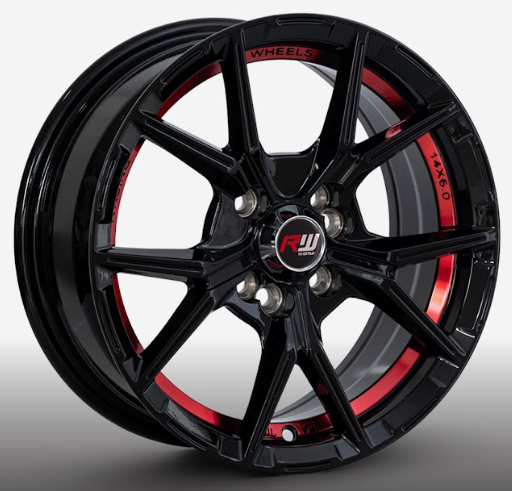 ARO 14X6 100X3/100X4 ET25 CB73.1 BLACK/UNDERCUT RED