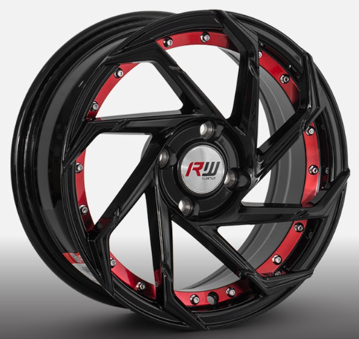 ARO 14X6 100X4 ET20 CB73.1 BLACK/UNDERCUT RED/RIVET