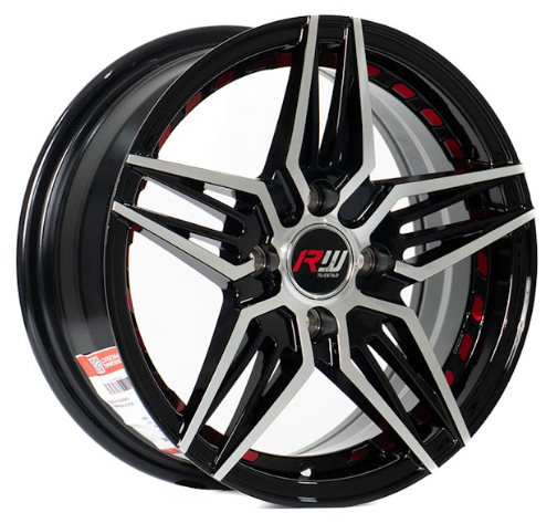 ARO 14X6 100X4 ET30 CB73.1 BLACK MACHINE/UNDERCUT RED