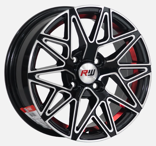 ARO 14X6 100X4 ET35 CB73.1 BLACK MACHINE/UNDERCUT RED