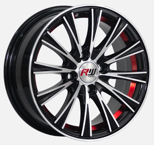 ARO 14X6 100X4 ET35 CB73.1 BLACK MACHINE/UNDERCUT RED