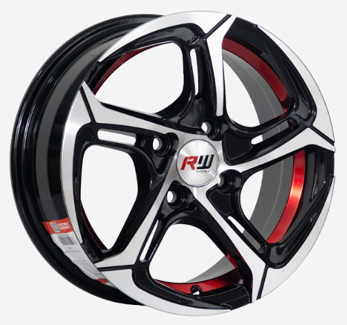 ARO 14X6 100X4 ET35 CB73.1 BLACK MACHINE/UNDERCUT RED