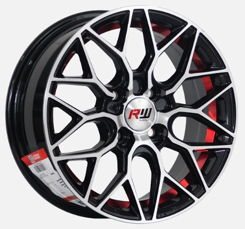 ARO 14X6 100X4 ET35 CB73.1 BLACK MACHINE/UNDERCUT RED