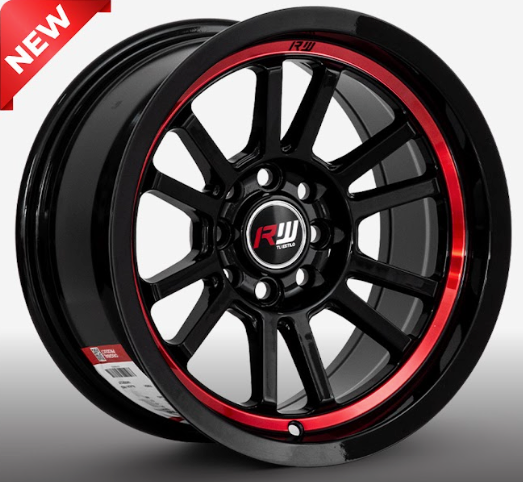 ARO 14X7 100/108X8 ET-10 CB73.1 BLACK/UNDERCUT RED