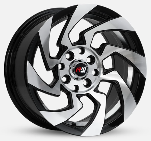 ARO 14X7 100/114.3X8 ET5 CB73.1 BLACK MACHINE/UNDERCUT