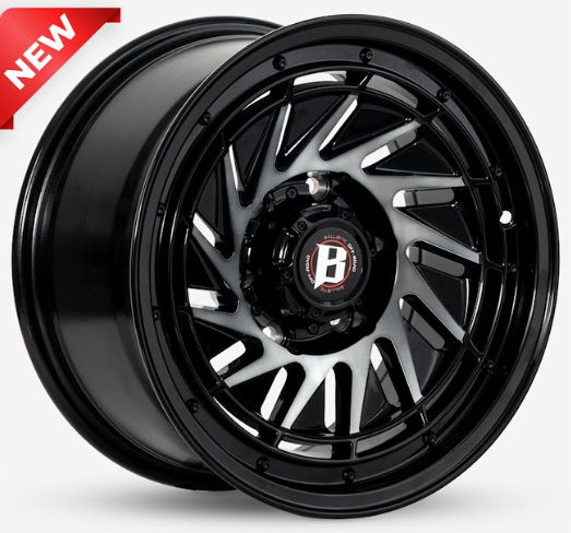 ARO 16X8 139.7X6 ET-5 CB110.5 BLACK/MACHINE BLACK/LIP