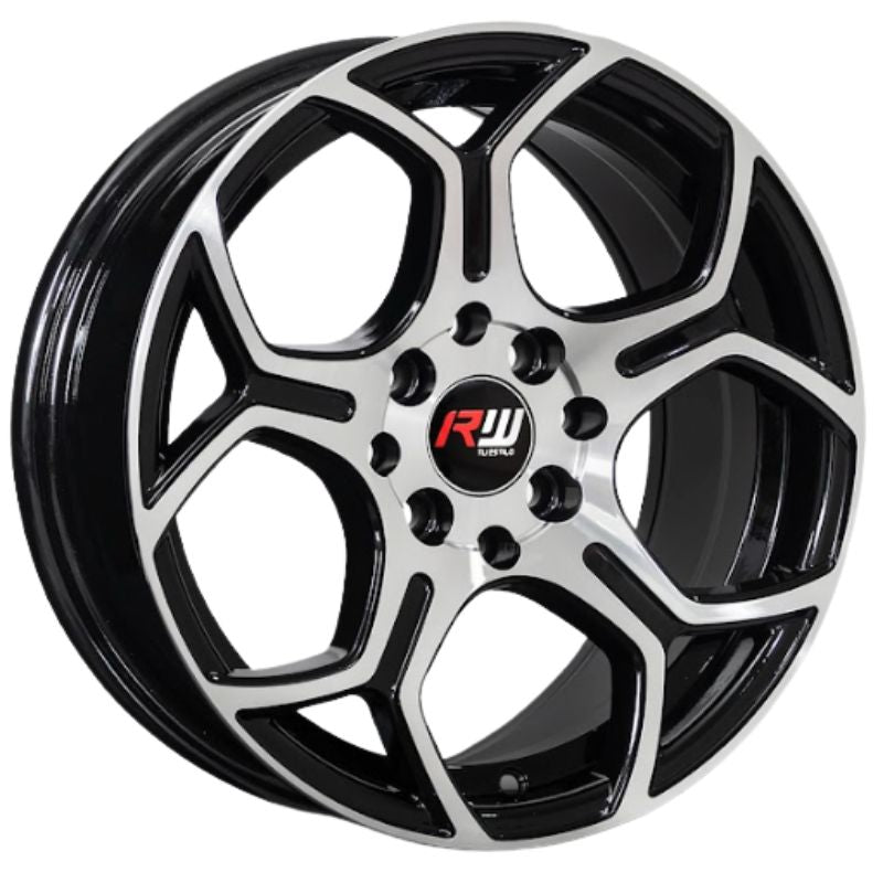 RW® - 15X7 4X100/4X114.3 ET35 CB73.1 BLACK MACHINE