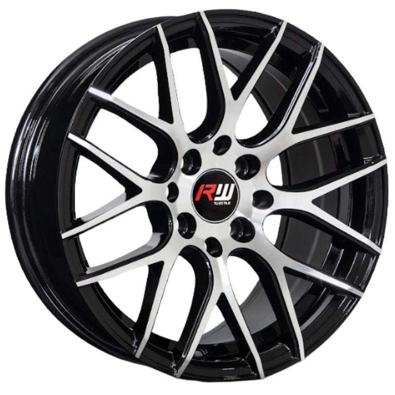 RW® - 15X7 4X100/4X114.3 ET35 CB73.1 BLACK MACHINE