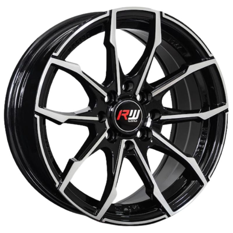 RW® - 15X7 4X100/4X114.3 ET35 CB73.1 BLACK MACHINED