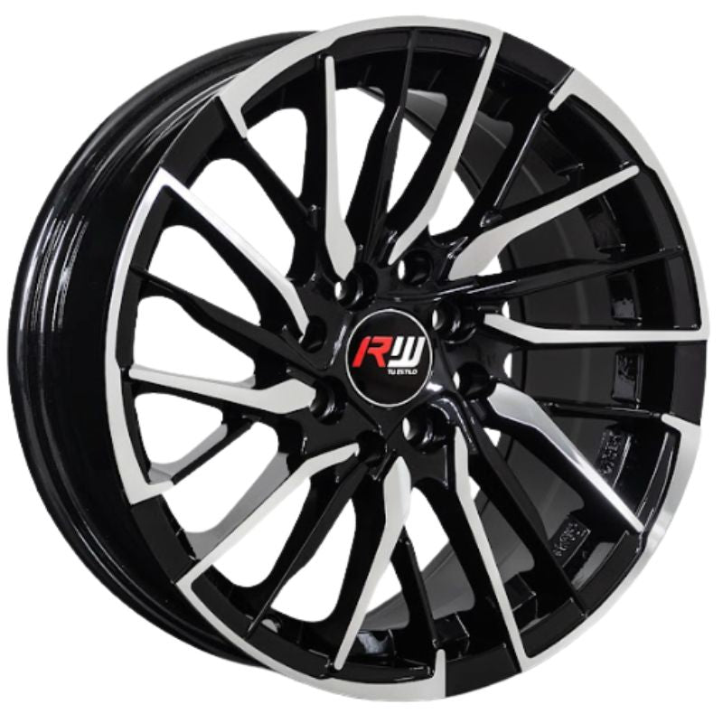 RW® - 15X7 4X100/4X114.3 ET38 CB73.1 BLACK MACHINE