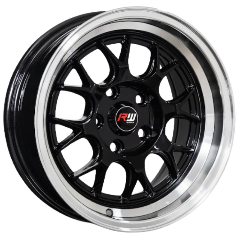 RW® - 15X7.5 5X110 ET20 CB73.1 BLACK/POLISHED LIP