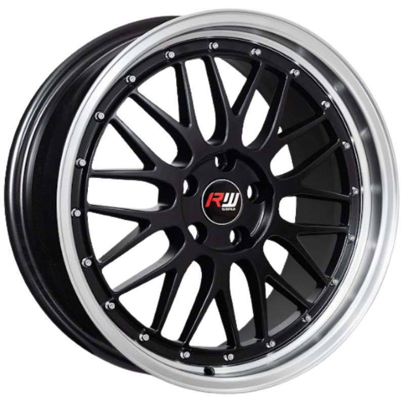 RW® - 18X8 5X108 ET35 CB67.1 SMATE BLACK LIP POLISHED