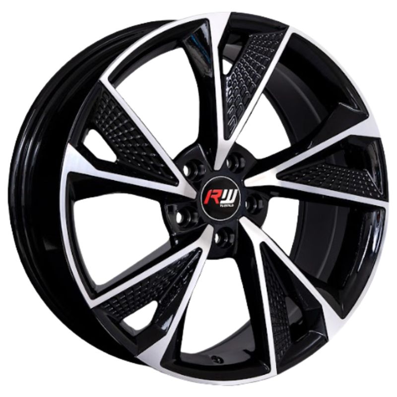 RW® - 18X8 5X108 ET40 CB67.1 BLACK MACHINE