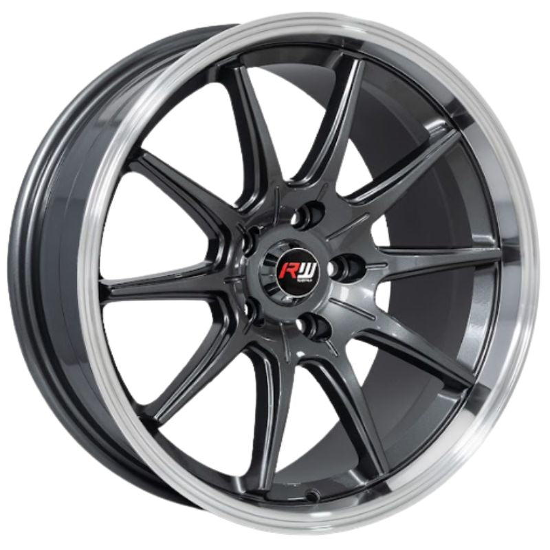 RW® - 18X8.5 5X114.3 ET35 CB73.1 GM/LIP POLISHED