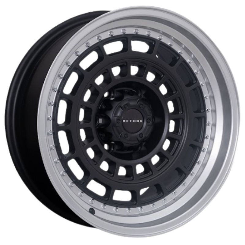 RW® - 18X9 6X139.7 ET0 CB110.5 SEMI-MATTE BLACK/RING POLISH