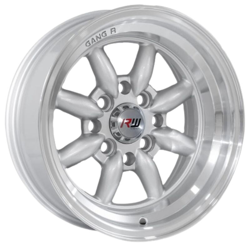 RW® - 13X8.0 4X100/4X114.3 ET-7 CB73.1 SILVER/LP