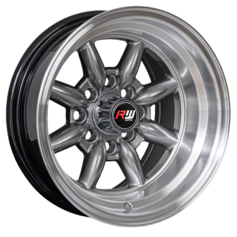 RW® - 13X8 4X100/4X114.3 ET-7 CB73.1 HB/LIP POLISHED