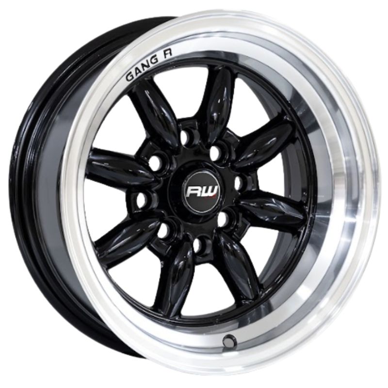 RW® - 13X8.0 4X100/4X114.3ET-7 CB73.1 BLACK GLOSS/LP