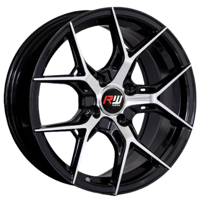 RW® - 15X7 4X100 ET35 CB73.1 BLACK MACHINE