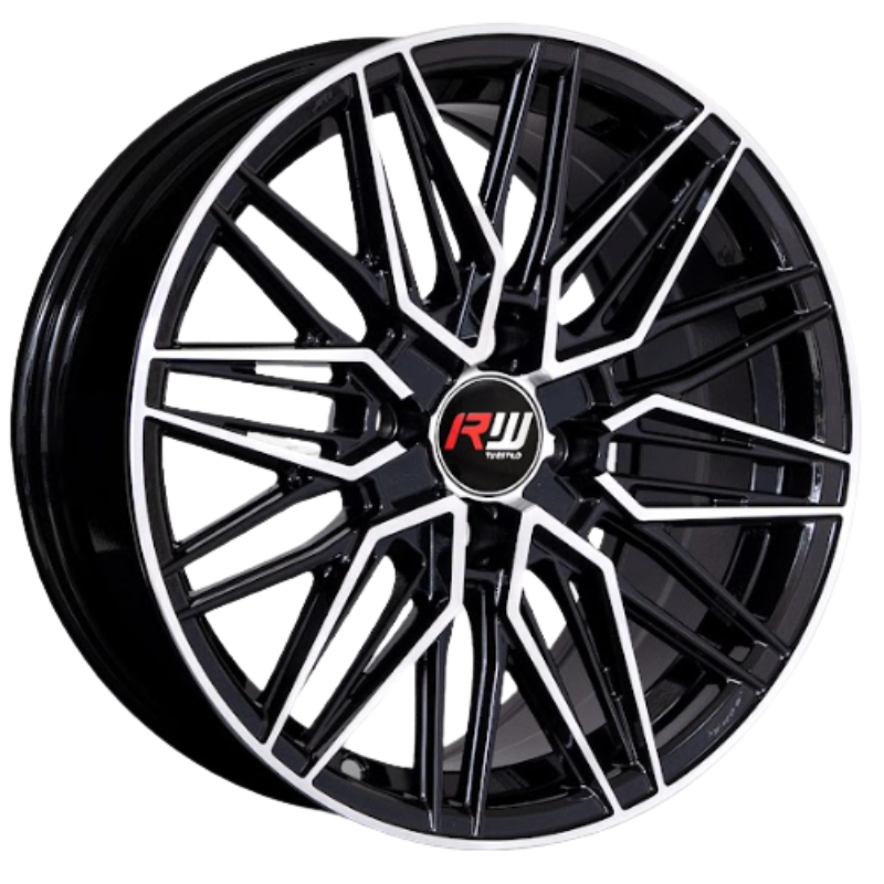 RW® - 15x7 4X100 ET35 CB73.1 BLACK MACHINE