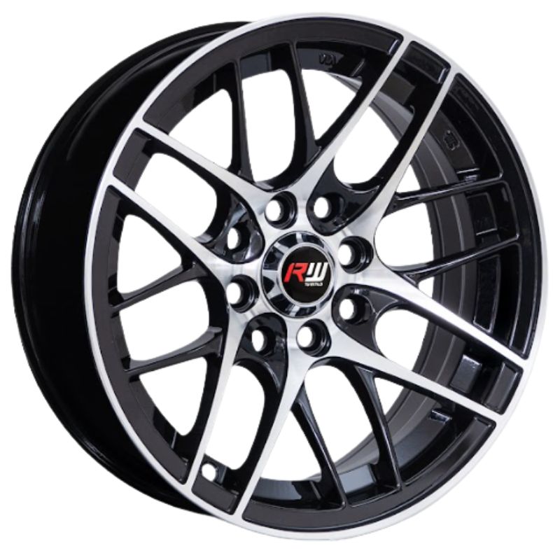 RW® - 14X6.5 4X100/4X114.3 ET15 CB73.1 BLACK MACHINED