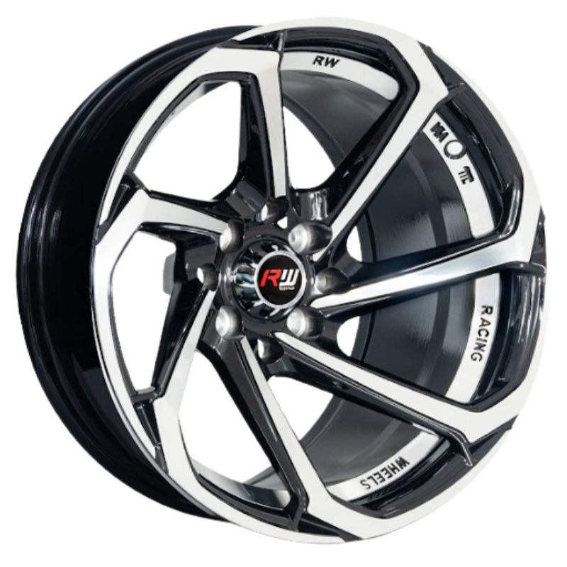 RW® - 14x7 4X100/4X114.3 ET0 CB73.1  BLACK MACHINEDUNDERCU