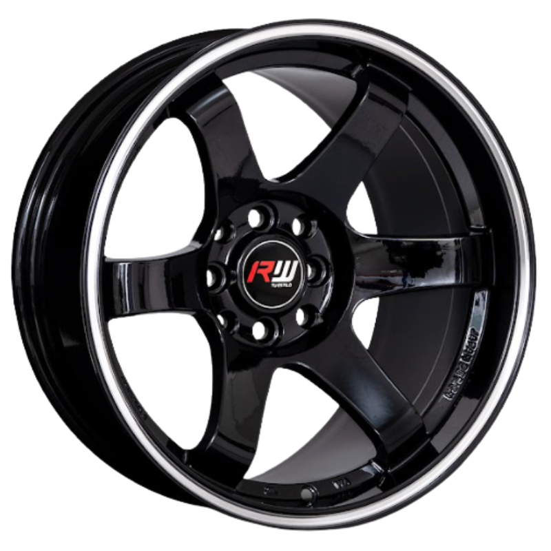 RW® - 16X9 4X100/4X114.3 ET5 CB73.1 BLACK LINE POLISHED