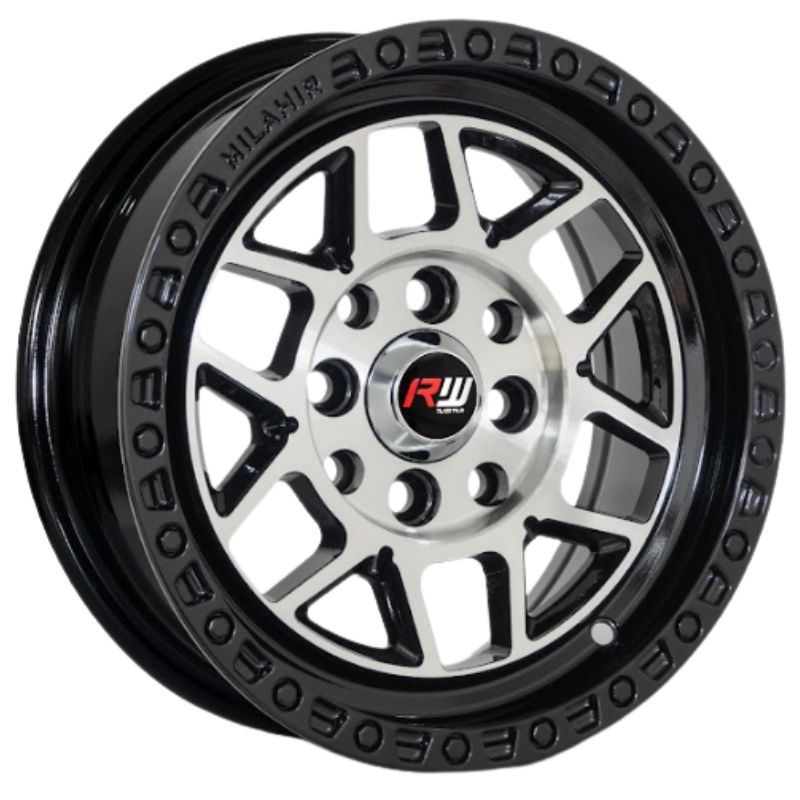 RW® - 13x6.0 4X100/4X114.3ET15 CB73.1 BLACK MACHINED /RIN