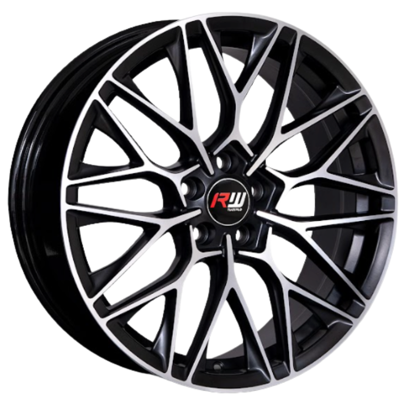 RW® - 17X7.5 5X100 ET40 CB73.1 SMATE BLACK MACHINE