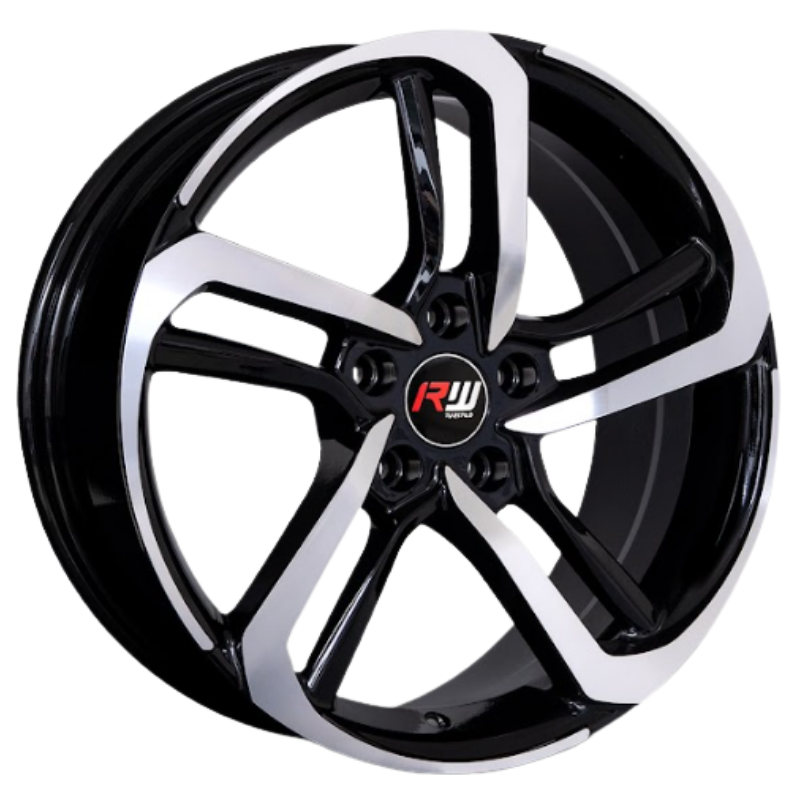 RW® - 17X7.5 5X108 ET40 CB67.1 BLACK MACHINE