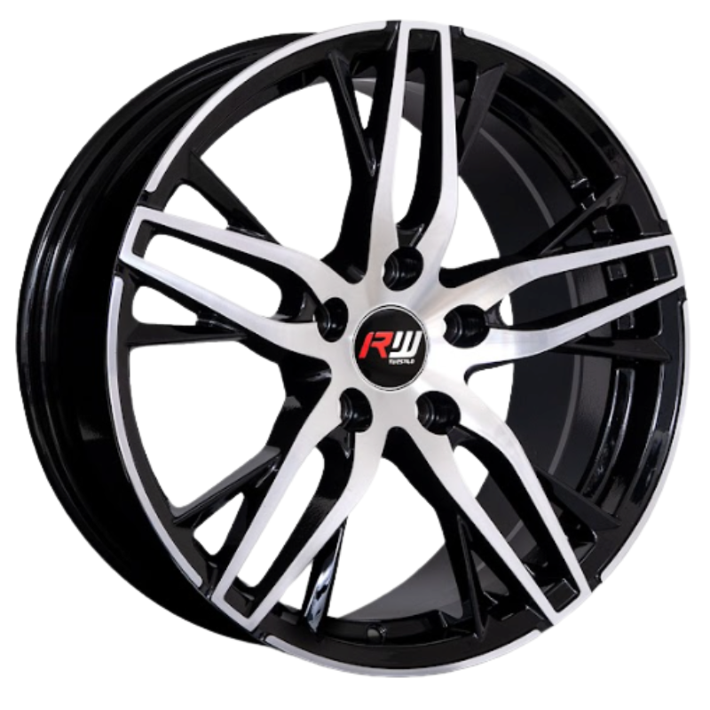 RW® - 17X7.5 5X114.3 ET40 CB60.1 BLACK MACHINE