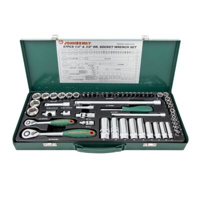 JONNESWAY® JUEGO DE HERRAMIENTAS 1/4" y 3/8" (57 PIEZAS)