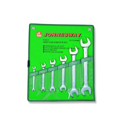 JONNESWAY® JUEGO DE LLAVES DOBLE BOCA PULGADA (6 PIEZAS)