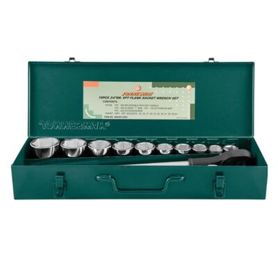 JONNESWAY® SOCKET, LEVER AND RATCHET SET 3/4" - 6 POINT (15 PIECES)
