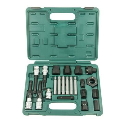 JONNESWAY® JUEGO DE DADOS 1/2" PARA ALTERNADOR (22 PIEZAS)