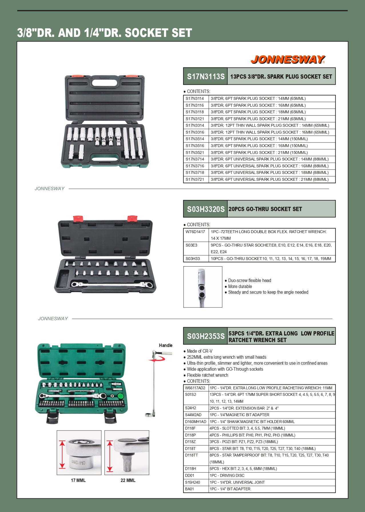 JONNESWAY® UNIVERSAL DIESEL INJECTOR PULLER SET